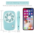 thumbnail image 2 of Ventilador de mano Mini ventilador Potente pequeño ventilador portátil personal Velocidad Ajustable Ventilador de pestañas recargable por USB para niños Niñas Mujer Hombre Oficina en el hogar al aire Feliz Sencillez, 2 of 5