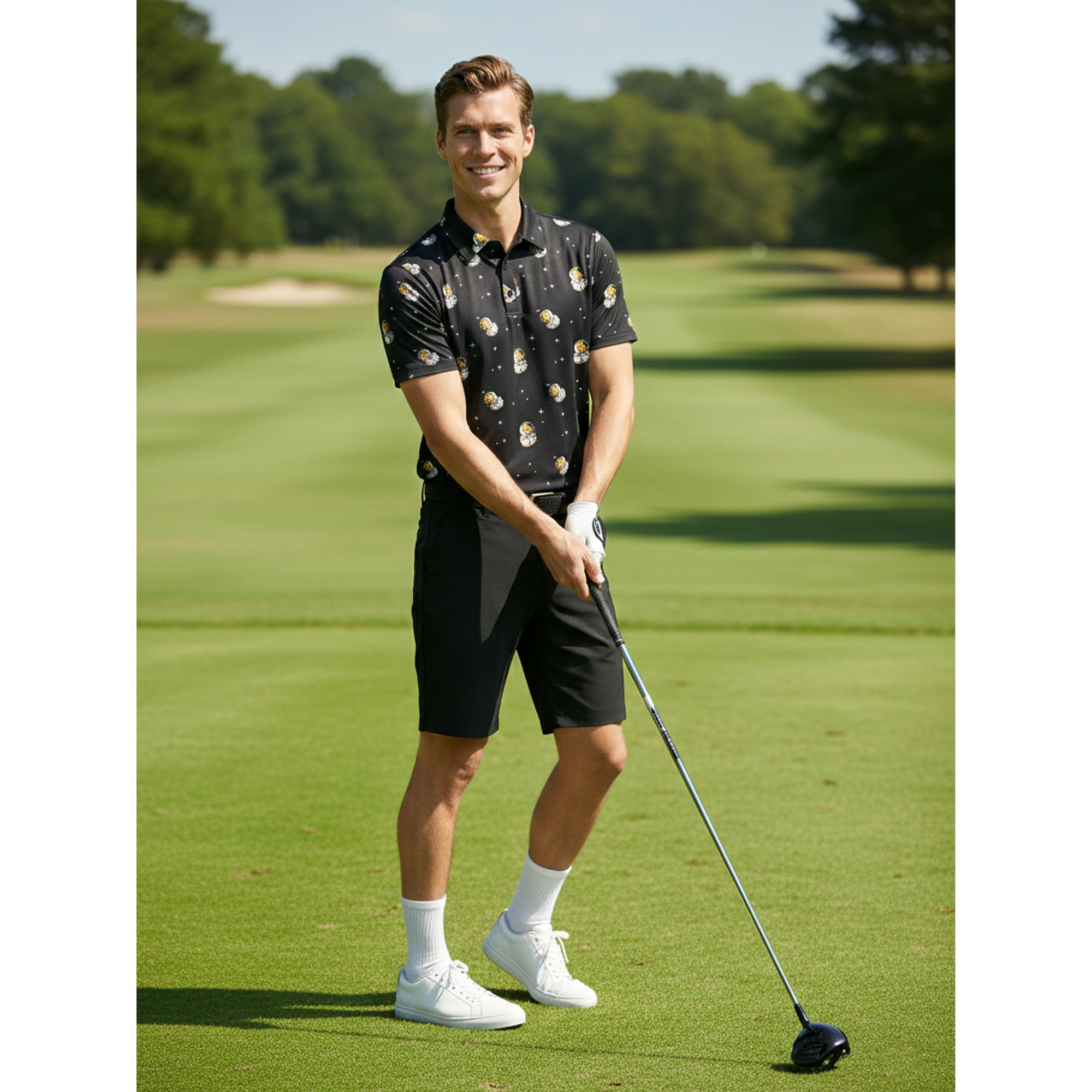 Birdie Bound Men' s & Big and Tall Golf Polo Shirts, Sizes XS-4XLT