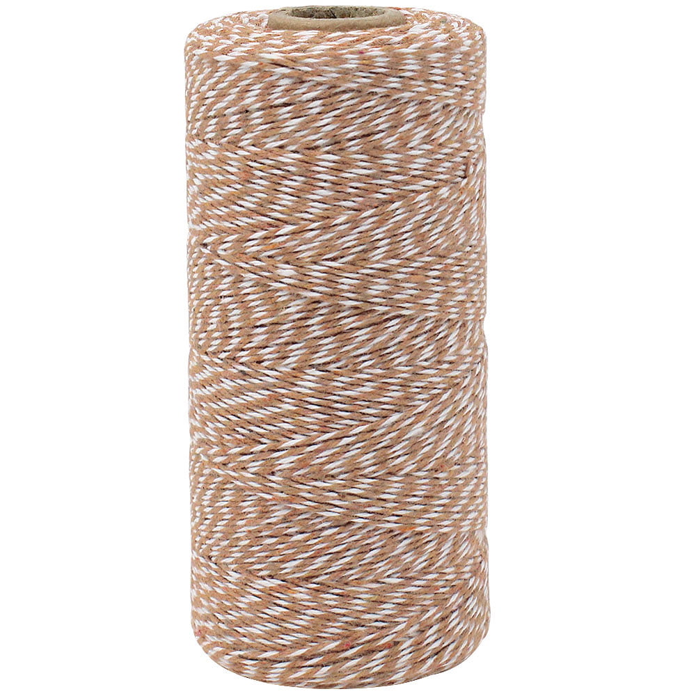Just Artifacts ECO Bakers Twine 240yd 4Ply Striped Kelly Green Decorative Bakers Twine for DIY Crafts and Gift Wrapping