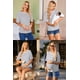 thumbnail image 3 of Camisetas de maternidad Ekouaer, 3 paquetes, manga corta, sobredimensionadas, 3 of 6