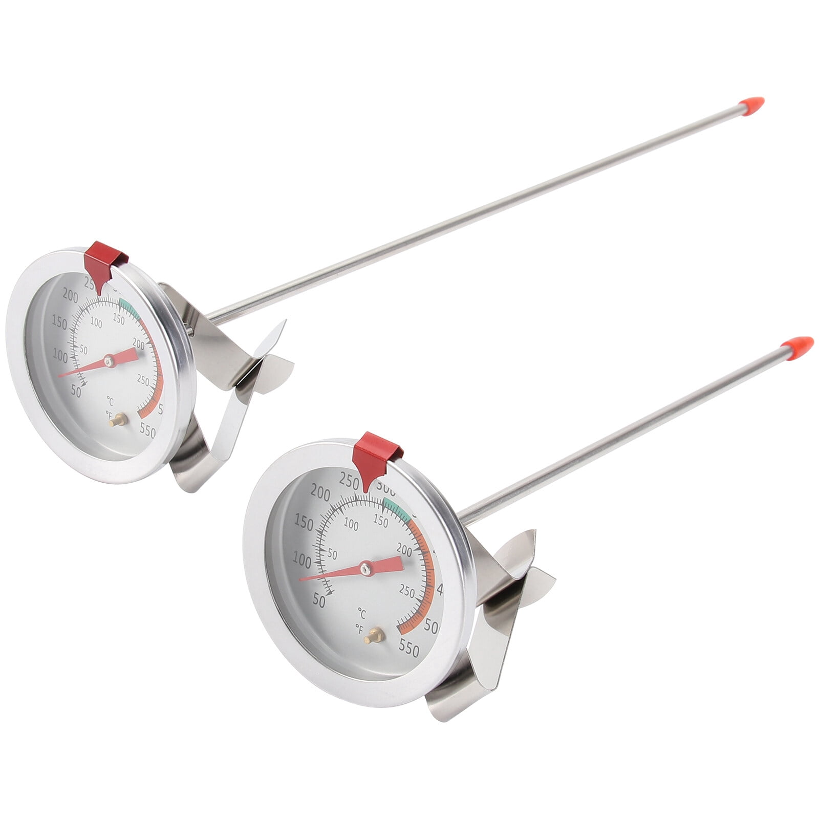 4 Pack Stainless Steel Deep Fryer Thermometer, Instant Read Meat Cooking Thermometer for Oven, BBQ, Grill, Kitchen