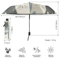 thumbnail image 3 of FORMRS Travel Umbrella Folding Auto Open Close Windproof Rain UV Protection, Blue Cute Cats, 3 of 8