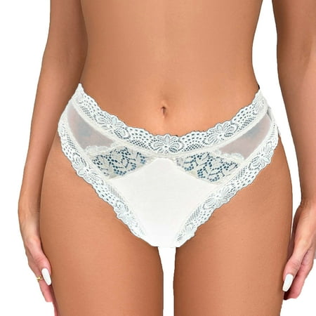 Bigersell Boyshort Underwear for Women Clearance Womens Underwear Seamless Thong Panty Style P-1433 Nylon Brief Panties Thongs Ladies High Waist Briefs Mid Waist Women s Briefs White S