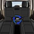 thumbnail image 5 of IKABEVEM Custom Fit Seat Covers for Jeep Wrangler JK 2011-2012 2-Door Waterproof Leather Car Seats Cover Full Set（Black）, 5 of 7
