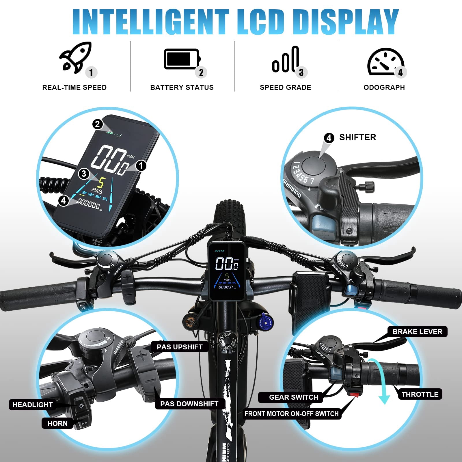 KETELES Electric Bicycle for Adults, Awd Ebike Dual Motor , 26'' Fat Tire Peak 4000W Mountain Ebikes with 48V 23AH Battery 21 Speed Ebike UL 2849.