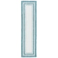 thumbnail image 2 of Safavieh Courtyard Ercan Bordered Indoor/Outdoor Runner Rug, Ivory/Teal, 2'3" x 12', 2 of 11