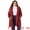 Dark Red, variant on Women's Plus Size Single Breasted Detachable Hooded Overcoat 2X Dark Green