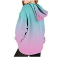 thumbnail image 2 of Trendy Hoodies for Girls Cozy Sweatshirts Oversized Long Sleeve Casual Apparel Stylish Teen Fashion Gradient Design for Young Women, 2 of 3