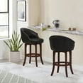 thumbnail image 5 of Hillsdale Furniture Dartford Upholstered Wood Bar Height Stool, Dark Brown Cherry, 5 of 11