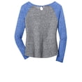 thumbnail image 6 of District Juniors Microburn Long Sleeve Raglan Tee-L (Deep Royal/ Heathered Nickel), 6 of 6