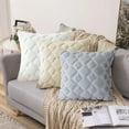 thumbnail image 1 of Sentmoon Decorative Pillows for Couch Cushion Cover 45x45cm Set Of 2 Faux Velvet Stylish Cute Soft Three-dimensional Pattern Modern Zipper Home Decoration Car Decoration Interior Living Room Decor, 1 of 7