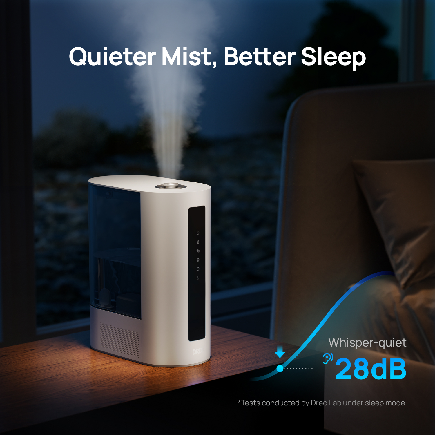DREO 6L Warm and Cool Mist Humidifier, Blue photo 5