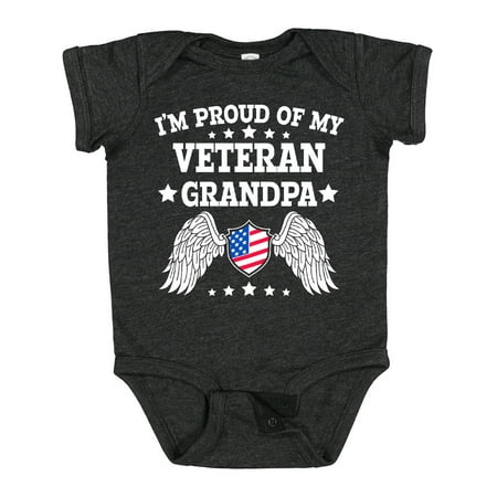 

Inktastic I m Proud of My Veteran Grandpa Gift Baby Boy or Baby Girl Bodysuit