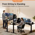 thumbnail image 2 of IMGadgets L-Shaped Electric Standing Desk (Black) | 63" x 55" Large Workspace | Flexible Right or Left Configuration | Dual Motor Sit Stand Desk | Ergonomic Height Adjustable Desk 28"-47", 2 of 9