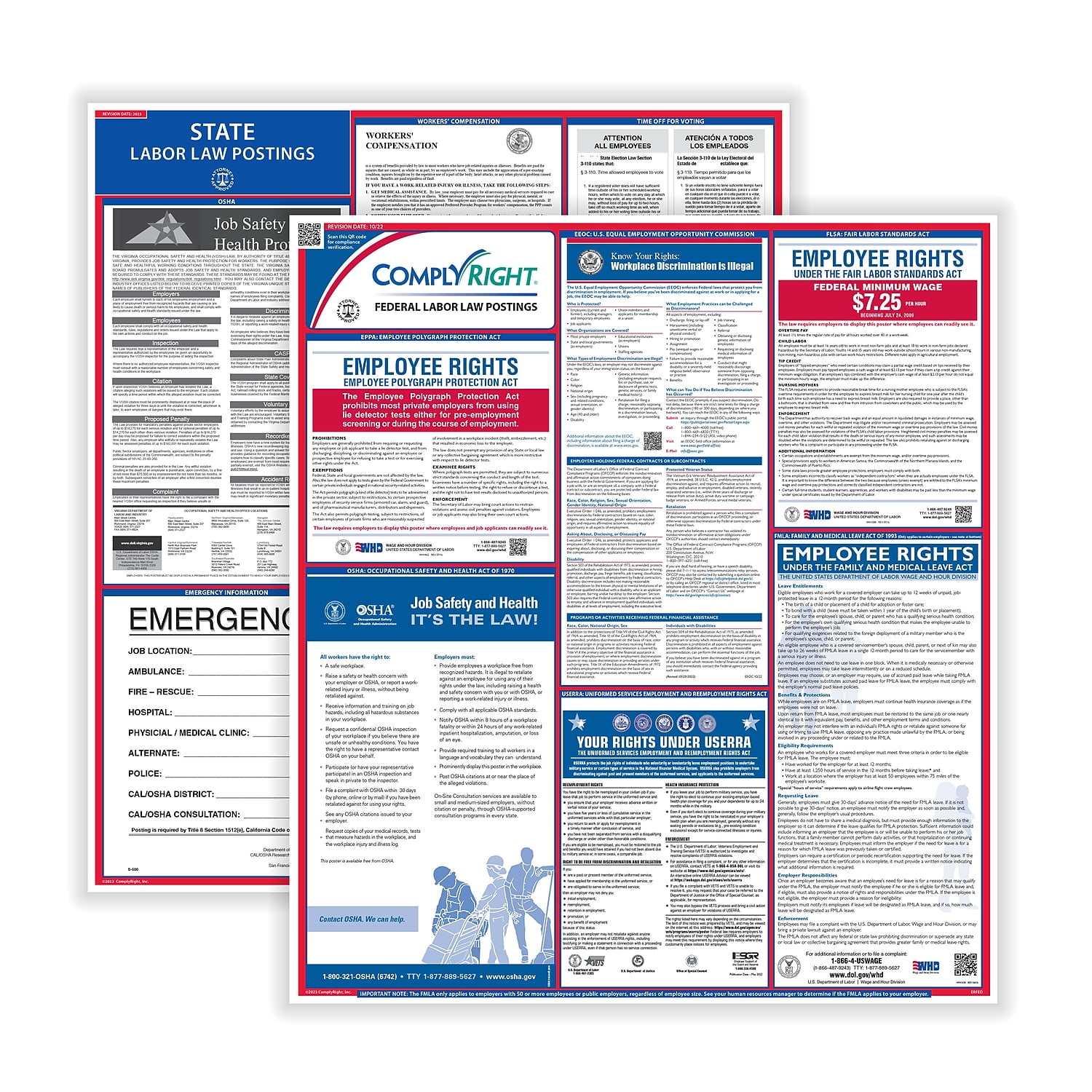 ComplyRight Federal and State Labor Law Poster Set (English) New Jersey