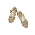thumbnail image 3 of Ritualay Girls Dress Shoes Flower Girls Mary Jane Shoes Wedding Princess Glitter Flats Gold 5.5Y, 3 of 5