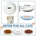 thumbnail image 4 of Quyimy Non-Slip Ceramic Cat Bowl, Cat Food Bowl with Silicone Base, Anti Whisker Friendly Cat Bowl for Food and Water, Shallow Cat Food Dish for Cats, Kitten, Small Dogs (Fihsbone), 4 of 8