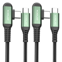 USB C to C 90 degree 60w cable,2pack-1.5ft