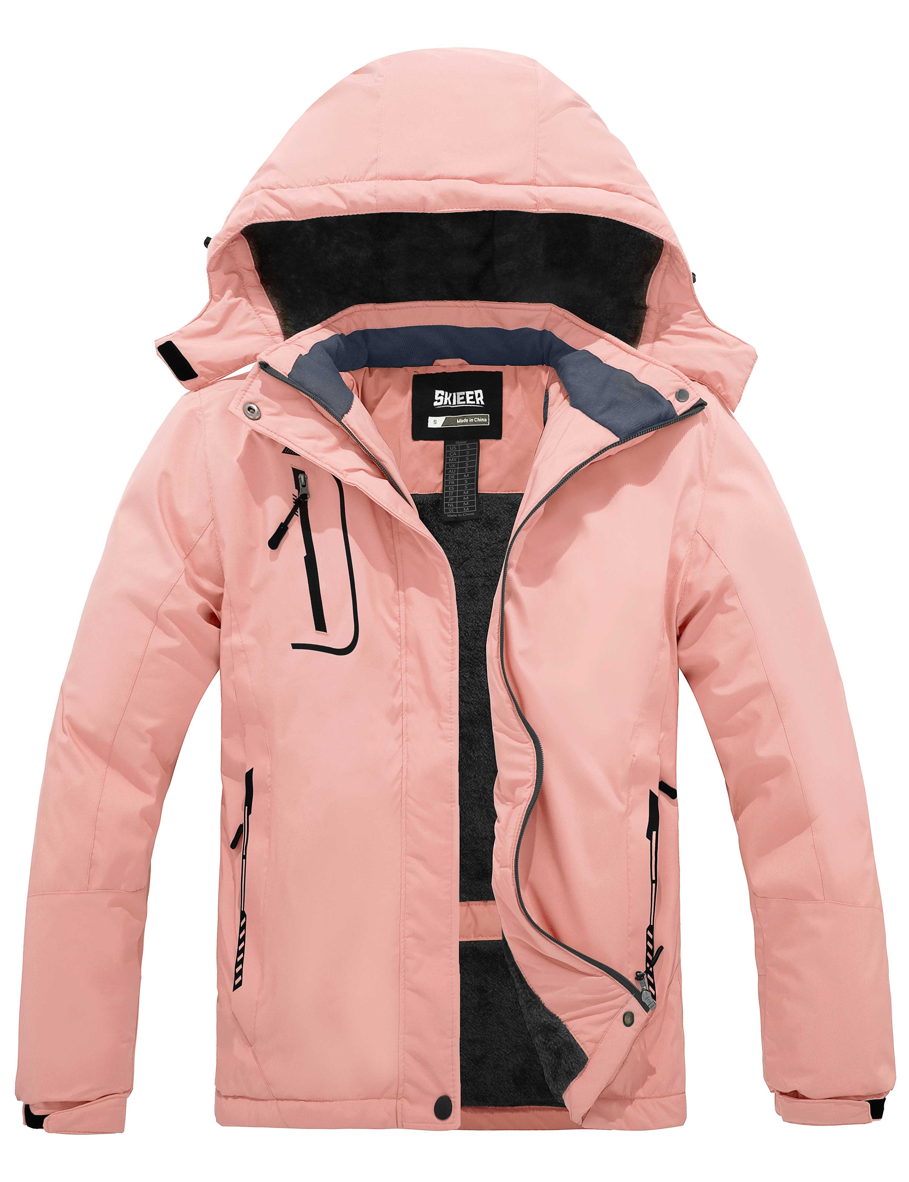 Pursky Boy's Waterproof Ski Jacket Kids Winter Snow Coats Fleece Raincoats Parka 