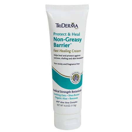 TriDerma Protect & Heal Non-Greasy Barrier Fast Healing Cream Helps Protect Against Skin Breakdown and Chafing (4