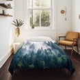 thumbnail image 4 of Green Forest Tapestry for Bedroom Wall Hanging Tapestry, Natural Landscape Modern Abstract Art Ceiling Backdrop Tapestries Poster Blanket Wall Decor for Teens Room Living Room Dorm 51" x 59", 4 of 8