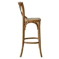 thumbnail image 5 of Modway Gear 43.5" Modern Style Rattan and Elm Wood Bar Stool in Walnut Finish, 5 of 10