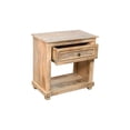 thumbnail image 2 of Jenna 1-Drawer Solid Wood Nightstand With Metal Glides in Natural Finish, 2 of 3