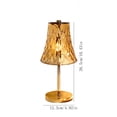 thumbnail image 3 of Lámpara de mesa metálica con detalles de cristal – Luz nocturna recargable con control táctil para dormitorio, sala de estar o zona de lectura – Iluminación ambiental vintage, 3 of 6