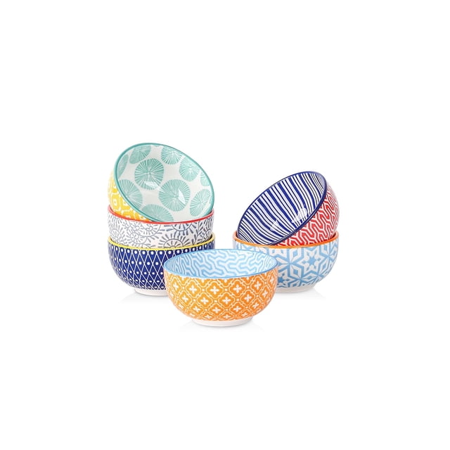Juego de 6 bowls de cerámica Selamica de 120 ml aptos para microondas