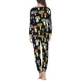 thumbnail image 3 of Renewold Wild Mushrooms Print Nightwear Essentials Women's Cozy Snug-Fit Fabric Pajama Set Long Sleeve Tee Pajamas Tops and Pants Casual Daily Life Loungewear Size 3XL, 3 of 5