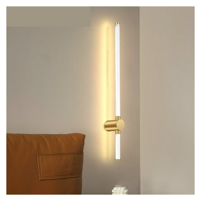 Lumières d'Image Modernes à LED Or 3000K Longues Laiton Milieu du Siècle Réglables Lampes Murales Linéaires Or Verticales LED Lumière de Salle de Bain Coiffeuse Bras Oscillant Éclairage de Couloir, Facile à Utiliser