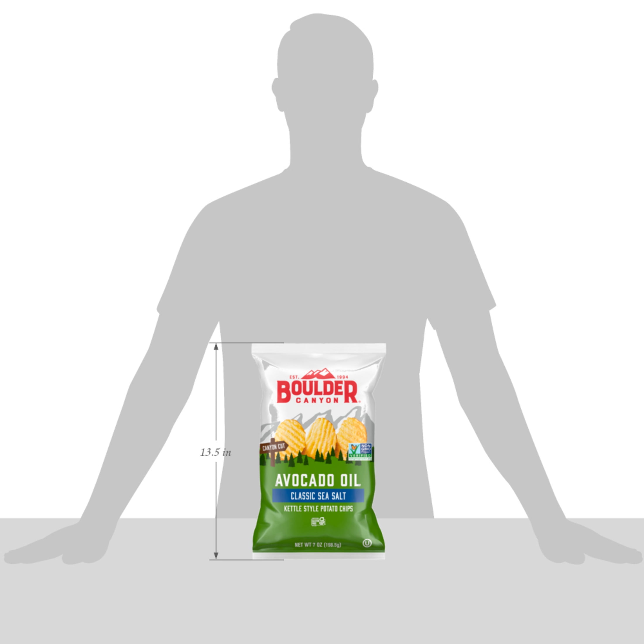 (3 pack) Boulder Canyon Avocado Oil, Sea Salt, Kettle Chips 7 oz bag