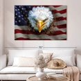 thumbnail image 2 of Elephant Stock Bald Eagle On Us Flag Wall Art - Horizontal Canvas Wall Art - Living Room Wall Decor - Animal Canvas - Brown And Red Decor - 51" x 34", 2 of 4