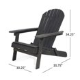 thumbnail image 3 of Furniture Hillary Outdoor Rustic Acacia Wood Folding Adirondack Chair, Dark Gray, 3 of 10