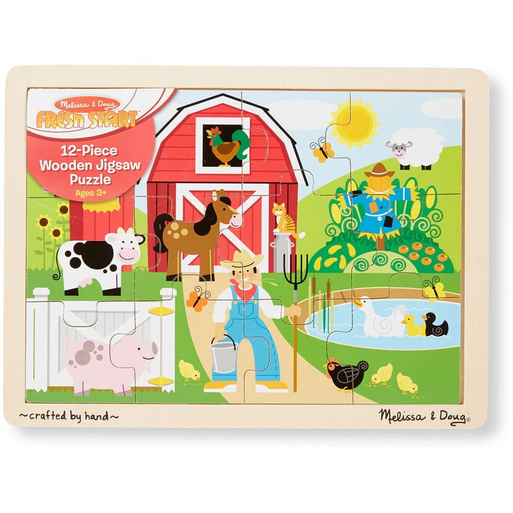 Melissa and doug 12 piece wooden jigsaw puzzle deals