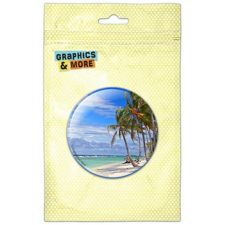 

Tropical Beach Island Sky Clouds Vacation Refrigerator Button Magnet