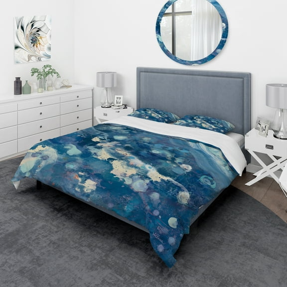 Designart 'Water III' Geometric Duvet Cover Set