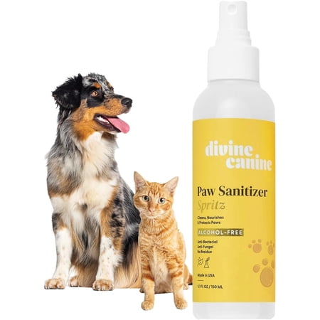 Dog Paw Cleaner - Alcohol Free Paw Cleansing Spray - Made with Coconut, Aloe, Copaiba Oil, and Lemongrass Oil to Nourish and Clean Paws - Made in The USA