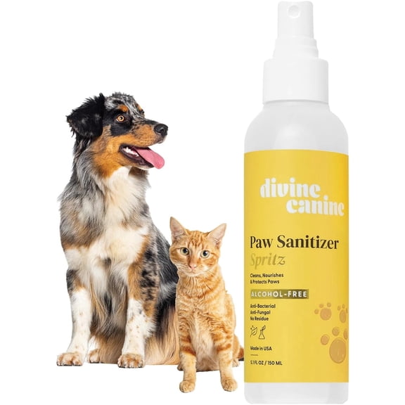 Dog Paw Cleaner - Alcohol Free Paw Cleansing Spray - Made with Coconut, Aloe, Copaiba Oil, and Lemongrass Oil to Nourish and Clean Paws - Made in The USA