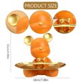 thumbnail image 4 of Decoración De Almacenamiento Figura de oso con llavero y escultura de animal de resina de palet para el hogar (naranja), 4 of 7