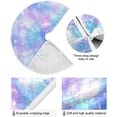 thumbnail image 2 of FMSHPON Magic Galaxy Star Print Pattern Xmas Christmas Tree Skirt Stand Mat for Holiday Party Decoration Indoor Outdoor 48 inches, 2 of 6