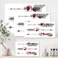 thumbnail image 4 of Flowers and Ethnic Feathers On Native Arrows III 8 in x 12 in Painting Canvas Art Print, by Designart, 4 of 4