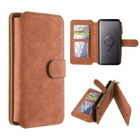 Product Image Samsung Galaxy S9 Plus Case, by Insten Detachable Magnetic Folio Flip Leather [Card Holder