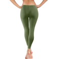 thumbnail image 5 of Workout  Fashion Casual Solid Color Ribbed Seamless Workout High Waist Athletic Pants Soft Comfy Elastic Compression Yoga Leggings, 5 of 5