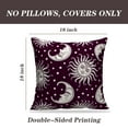 thumbnail image 2 of LALILO Throw Pillow Covers Sun And Moon Vintage With Stars Moon Cushion Cover 18" x 18", 2 Pack, 2 of 6