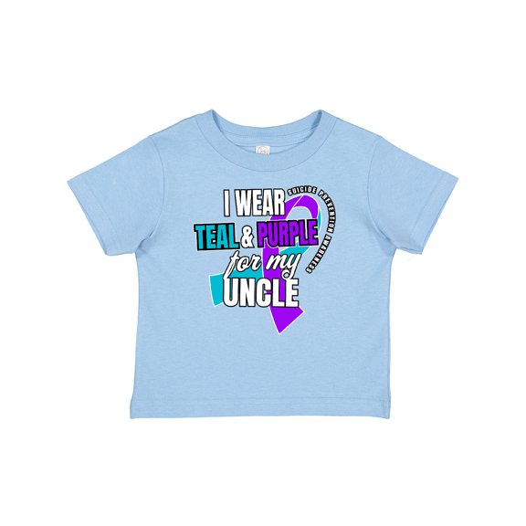 Inktastic Suicide Prevention I Wear Teal and Purple For My Uncle Boys or Girls Baby T-Shirt