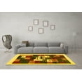 thumbnail image 3 of Ahgly Company Machine Washable Indoor Rectangle Abstract Yellow Contemporary Area Rugs, 7' x 10', 3 of 4