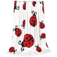 thumbnail image 2 of Fotbe Fly Flying Ladybug Manta de Franela Acolchonada con Estampado, Súper Suave y Esponjosa, Extra Grande para Sofá, Cama, Uso Todo el Año-60"x50", 2 of 7