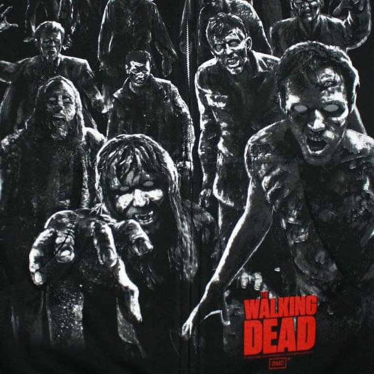  The Walking Dead Men's Walkers Attack Hoodie Zip-UP XL … :  Clothing, Shoes & Jewelry