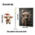 thumbnail image 3 of 2025 Highland Cow Advent Calendar - Santa Themed 24 Days Countdown Calendar with Christmas Tree Ornaments, Cartoon Cow Decor for Holiday Home & Tree Decoration, 3 of 9